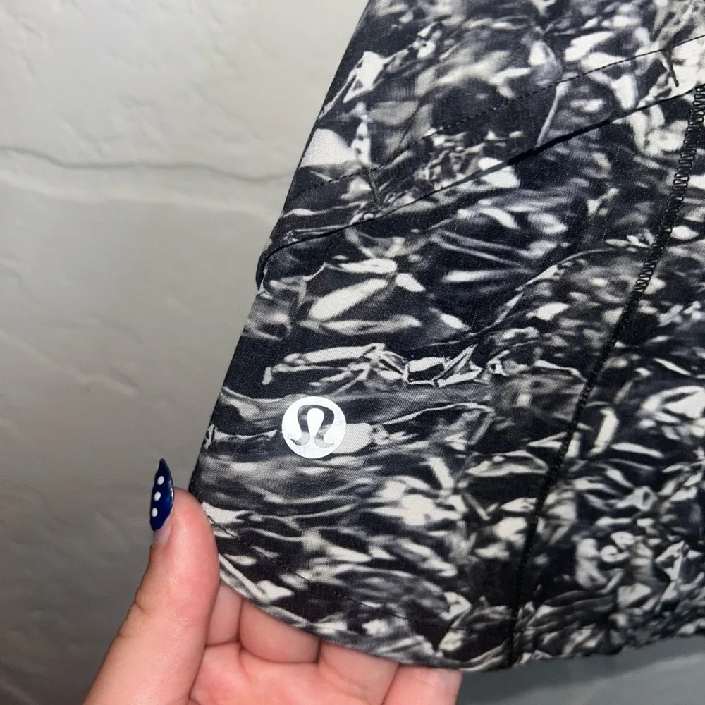 lululemon athletica Black and White Patterned Athletic Shorts - Picture 5 of 5